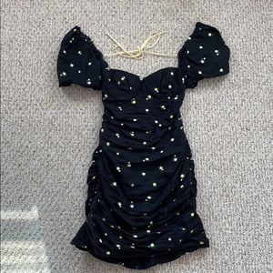 WhiteFox Sunset dream mini dress in black